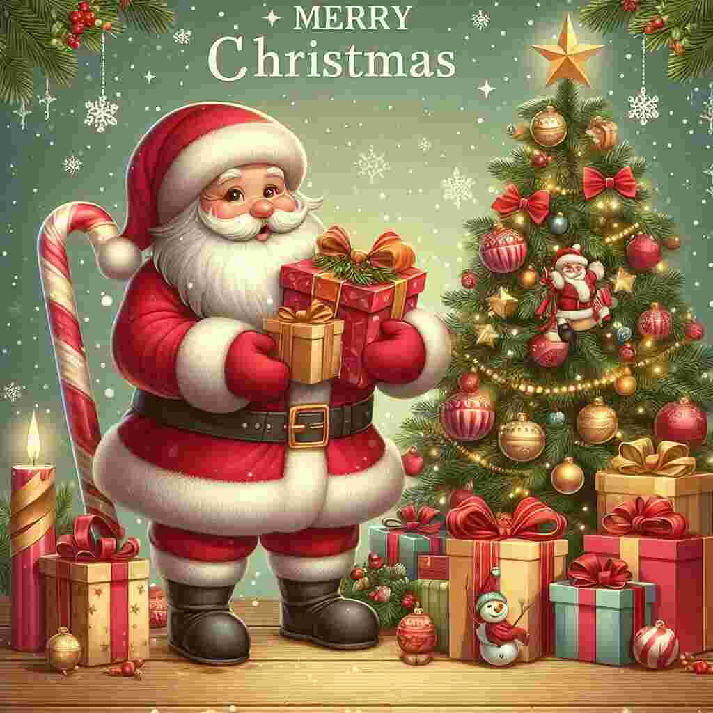 Christmas Greeting Card Santa Utsava Time
