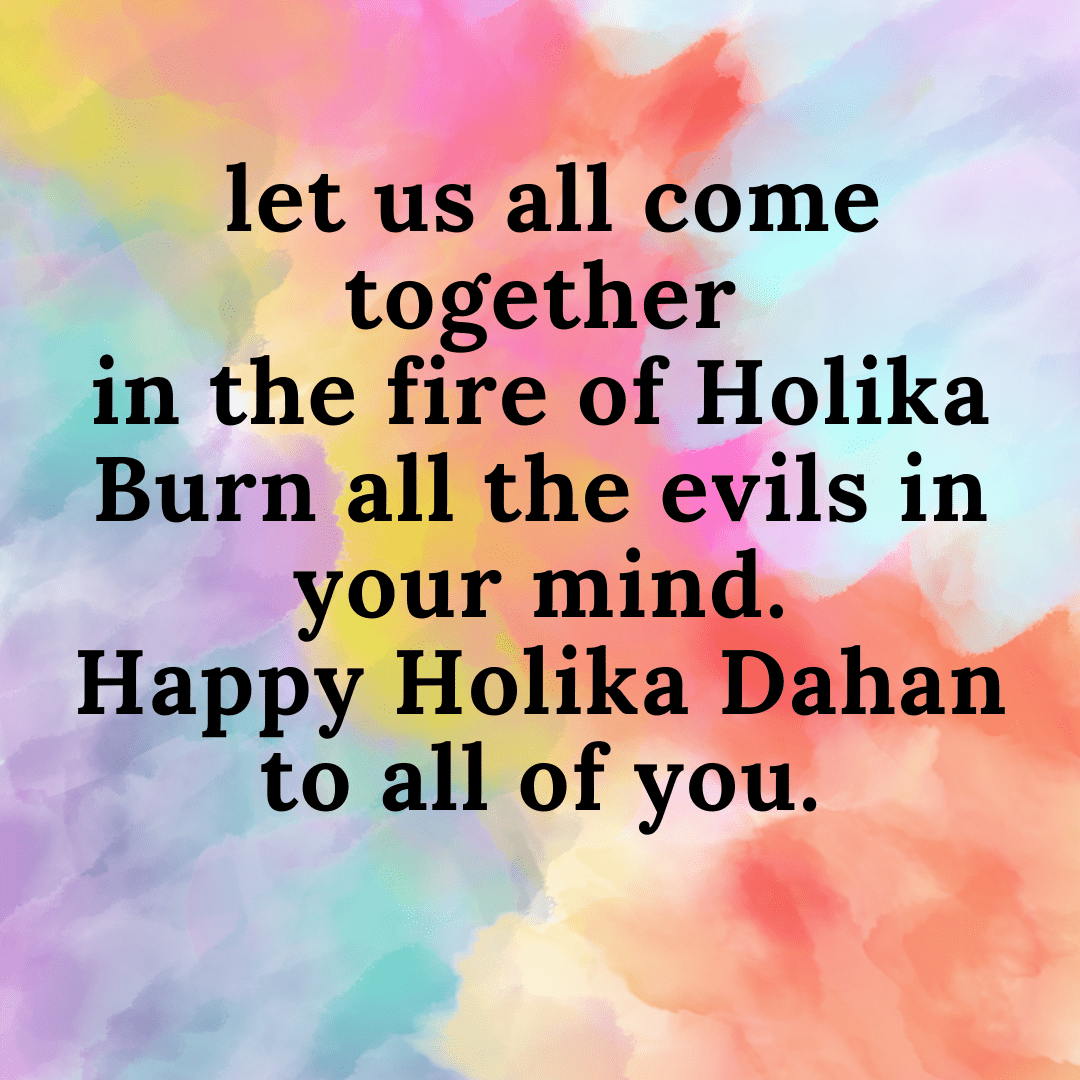 Holika Dahan Wishes in English
