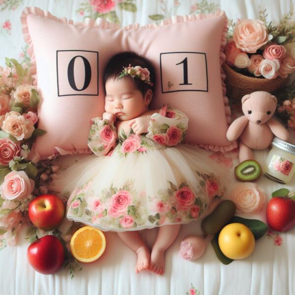 one month old baby photoshoot idea at home Utsava Time