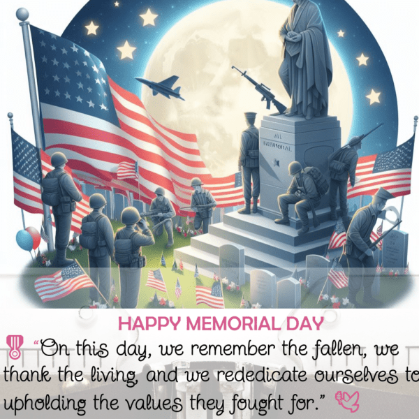 Happy National Memorial Day Quote line image